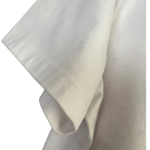 Denim & Company Womens White American Flag Stars Stripes Graphic T-Shirt Large - Picture 4 of 10